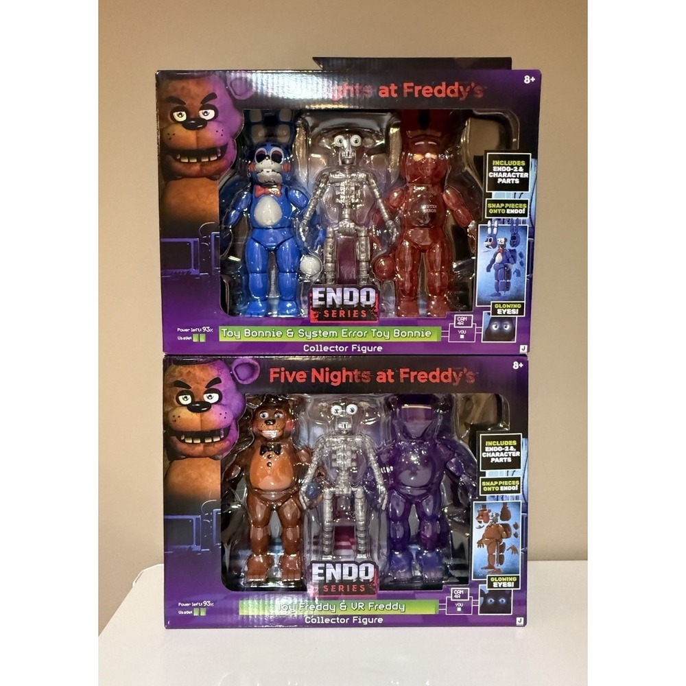 Five Nights Wave 2 Endo Series Toy System Error Bonnie & VR Freddy LOT New